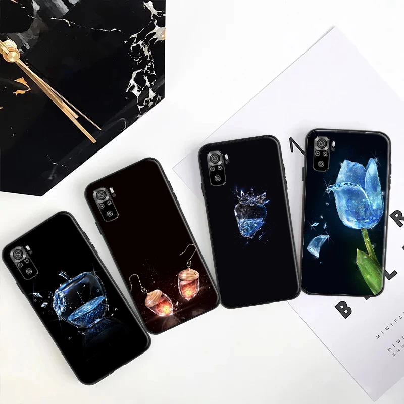 

Earring Lollipop Glass Phone Case For Xiaomi Redmi 9T 9A Note 9 10 Pro MAX 9S Note 9 Pro 5G 10S 10 10T 5G Pro Cases Back Cover