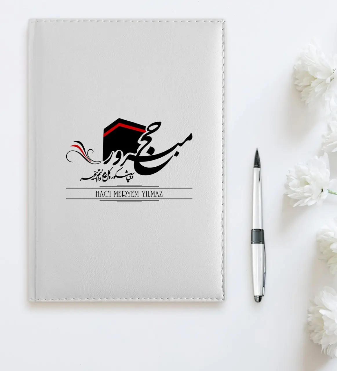 

Personalized Hajj Umrah 2020 White Leather Organizer-4