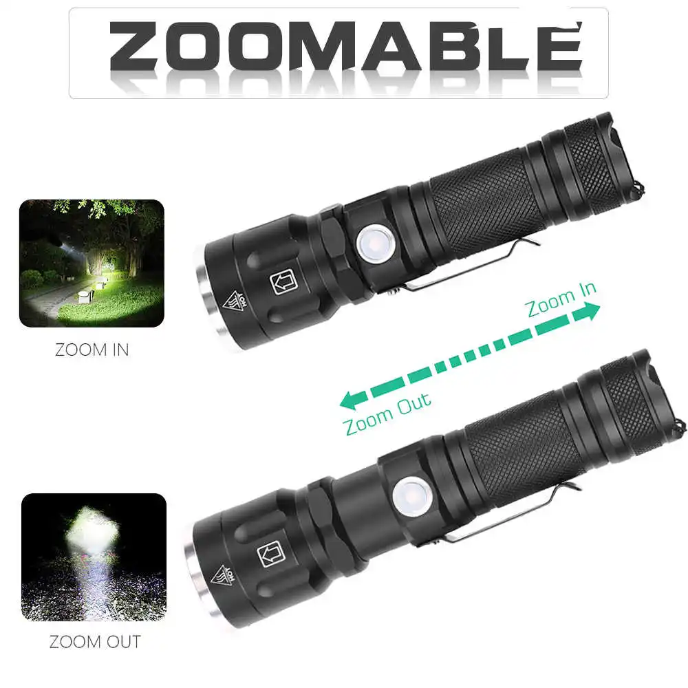 Ручной фонарь мощный FL-1000Lm аккумуляторный светодиодный T6 ZOOM в подарочной коробке