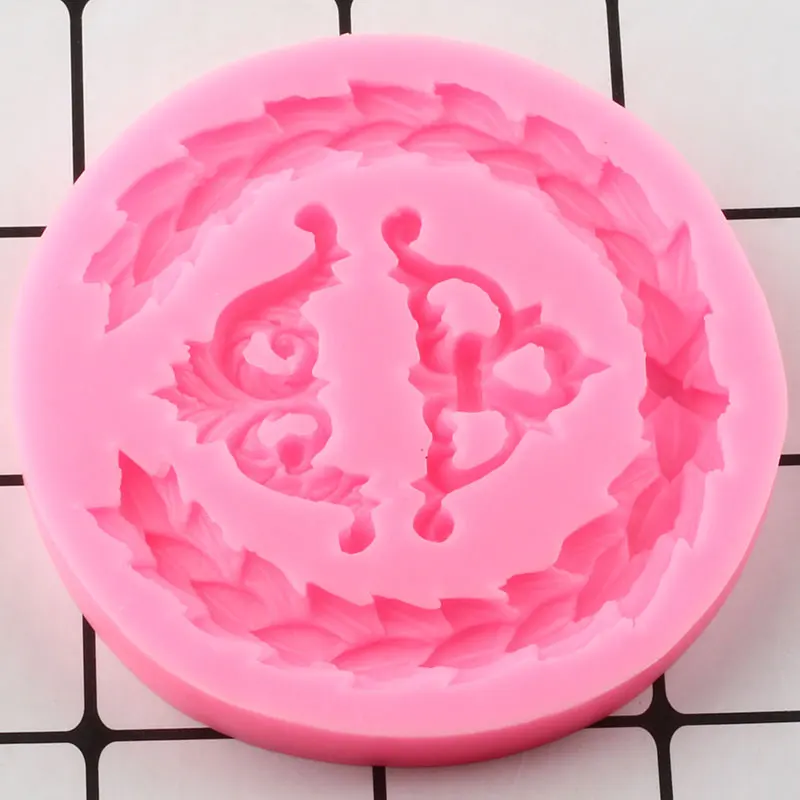 

Flower Wreath Relief Border Silicone Mold Wedding Garland Fondant Cake Decorating Tools Chocolate Gumpaste Moulds Candy Molds
