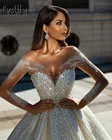 Женское свадебное платье It's yiiya, белое платье в стиле бохо с длинными рукавами, блестками и бисером на лето 2022