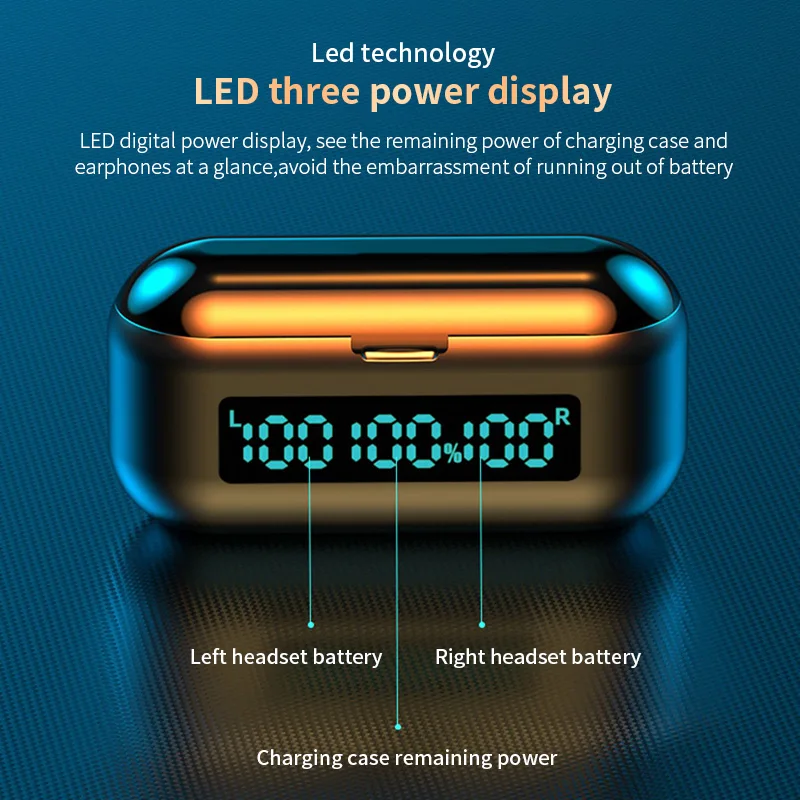 Беспроводные Bluetooth-наушники TWS спортивные игровые беспроводные наушники True IPX7 Hi-Fi