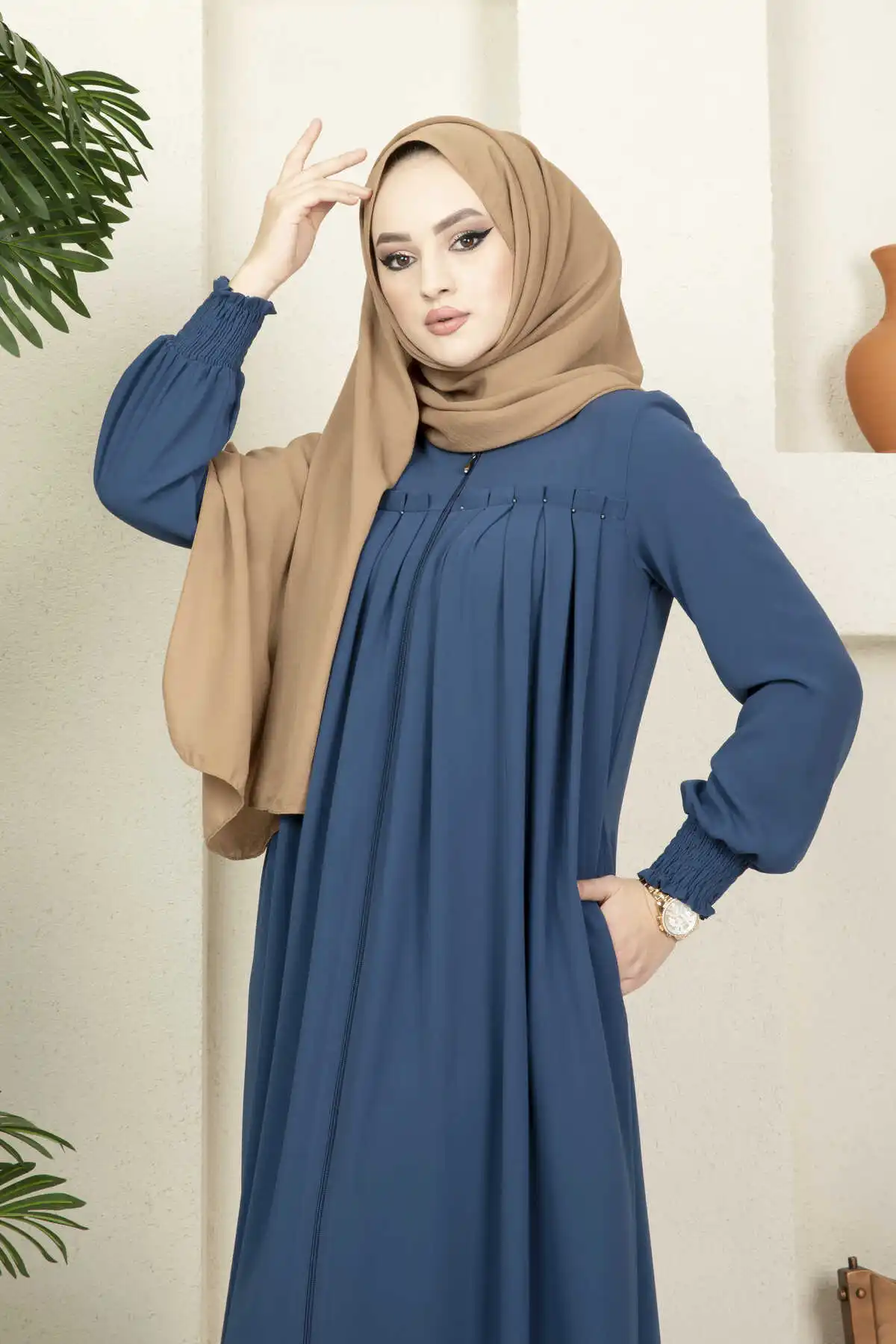 

Women Robe Hijab Abaya Ramadan Eid Djellaba Dubai Shiny Soft Puffy Sleeve Dress Silky Turkey Muslim Islam With Belt Hot sale