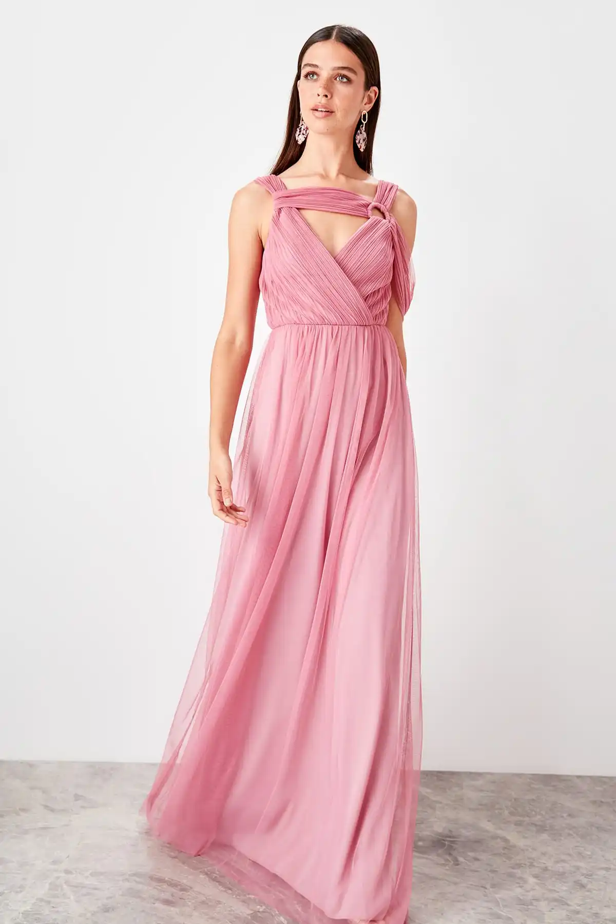 Модное Вечернее платье с воротником TPRSS19VF0035|Вечерние платья| |