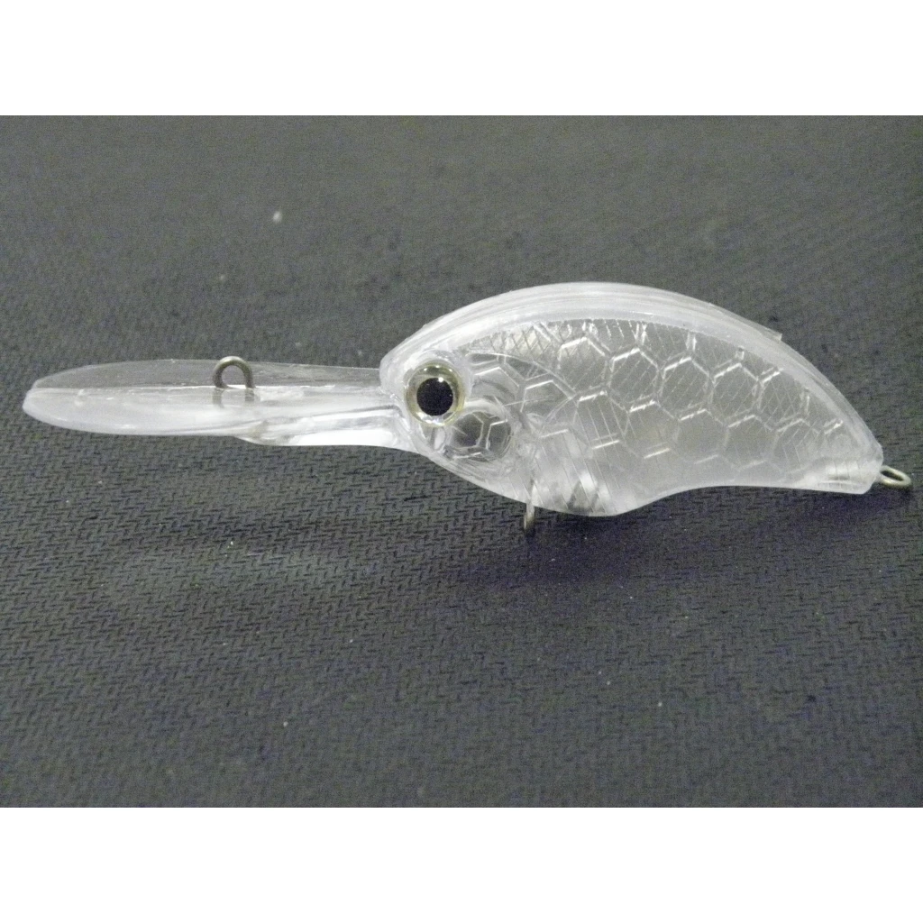 WLure-Cebo Crankbait de buceo profundo en blanco, cebo de pesca de 8,5 cm, 12g, 10 por paquete, cuerpo de señuelo transparente con ojos, 3-4 metros de profundidad, UPC733