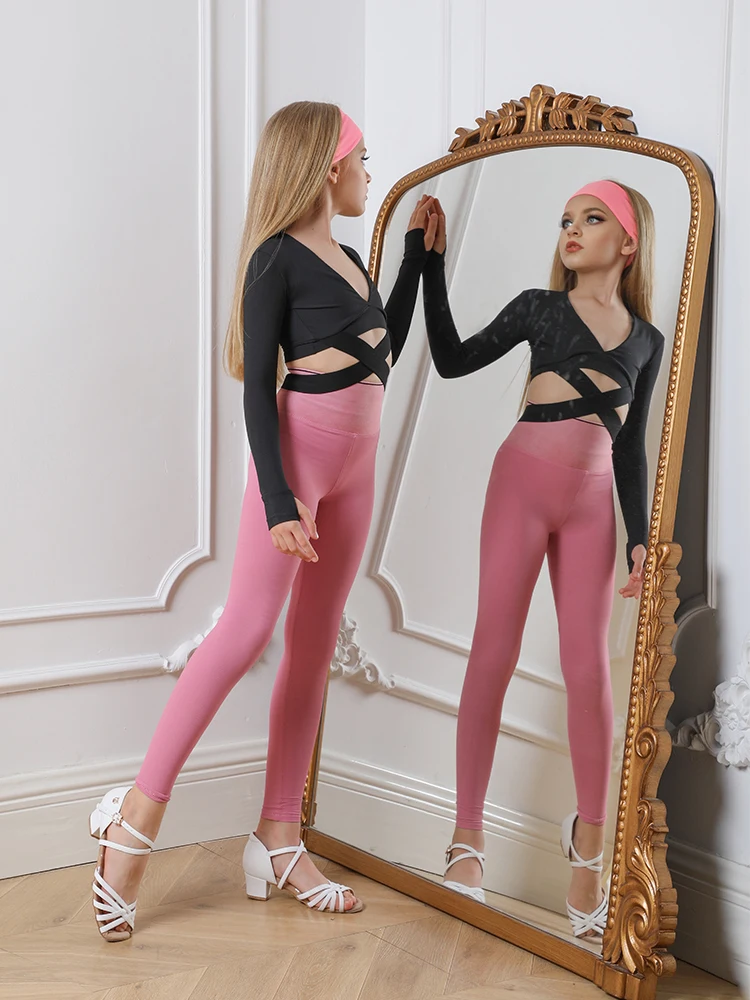 

ZYMdancestyle The Baby Leggings #20218 Girls Latin Dance Practice Wear