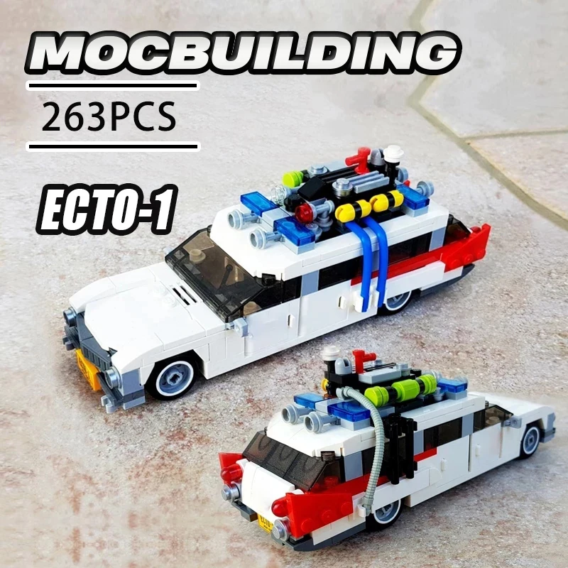 

MOC Bricks Toys Ecto-1 Movie Car Building Blocks Diy Toy Brick Xmas Gifts Children Toys Ecto One car in minifig scale