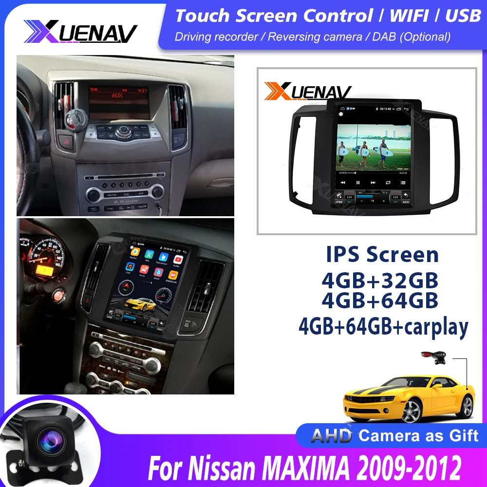 

Автомобильный радиоприемник Android 10 для Nissan MAXIMA 2009-2012 Стандартный стереоприемник Авторадио мультимедийный плеер Carplay