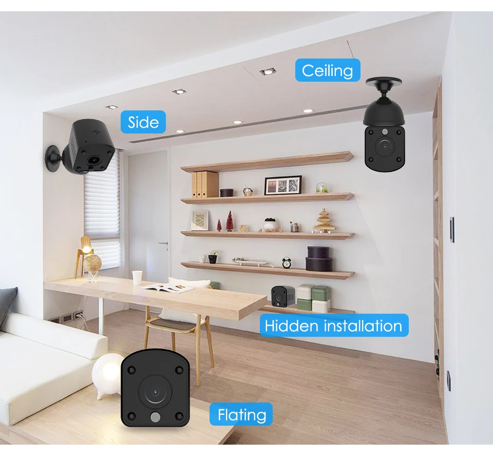 Kervay 1080P HD wifi мини-камера приложение дистанционное управление Обнаружение движения HD ночное видение TF карта Запись wifi домашняя камера безопасности