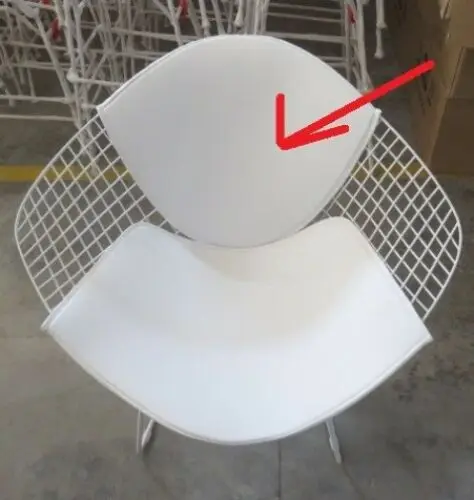 Кресло Bertoia только с подушкой сиденья в белом или красном