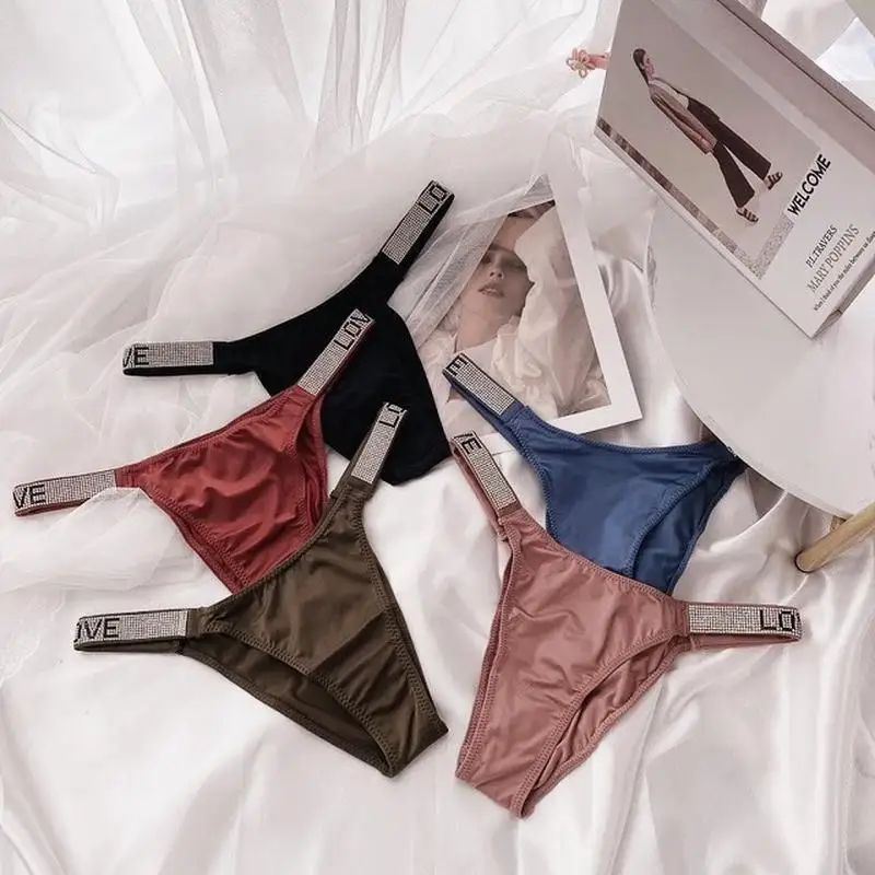 Трусики Victoria's Secret LOVE Shine Strap Brazilian Panty Коричневые L 46-48 | Женская одежда