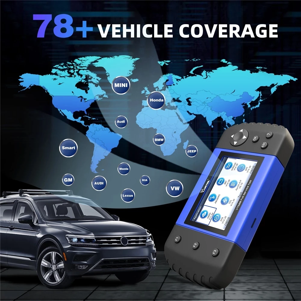 Автомобильный диагностический сканер VT600 OBD2 инструмент для кодирования