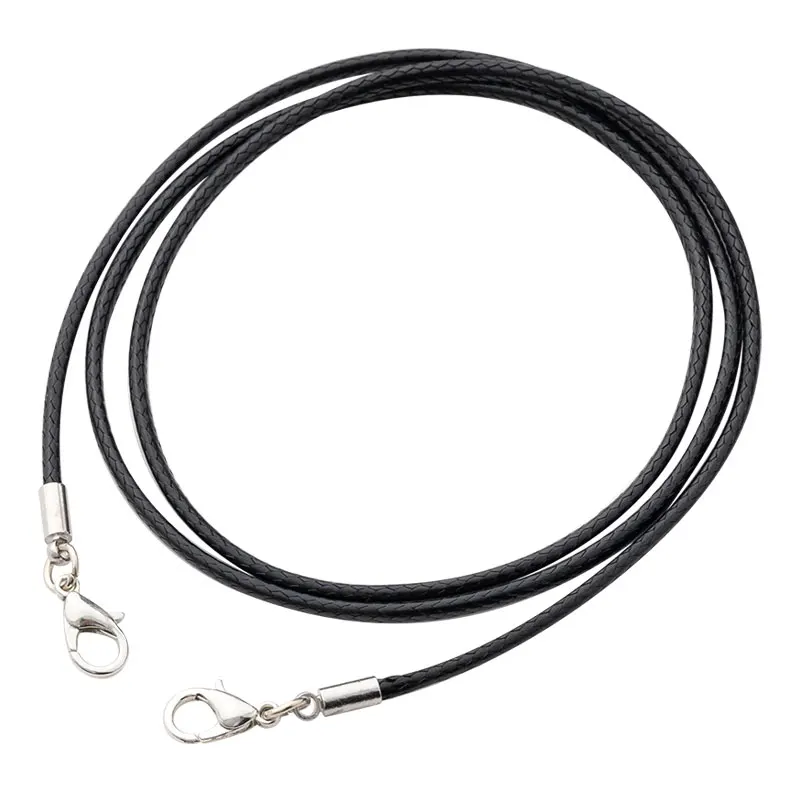 10 шт./полипропиленовая Длина 60 см 2 мм 3 застежка-лобстер вощеная цепочка