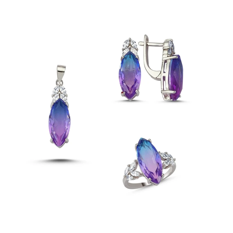 

Silver 925 Sterling Zircon Cubic Zirconia Set