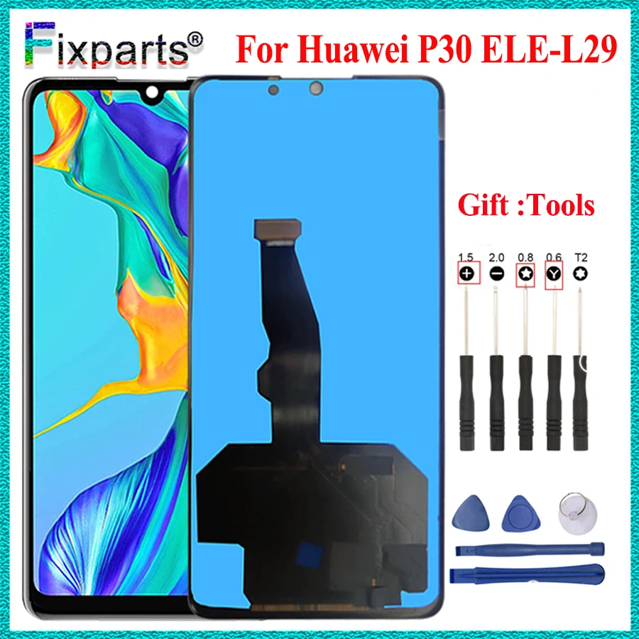 

ЖК-дисплей TFT для Huawei P30, сенсорный экран с дигитайзером в сборе, без отпечатков пальцев, для Huawei P30