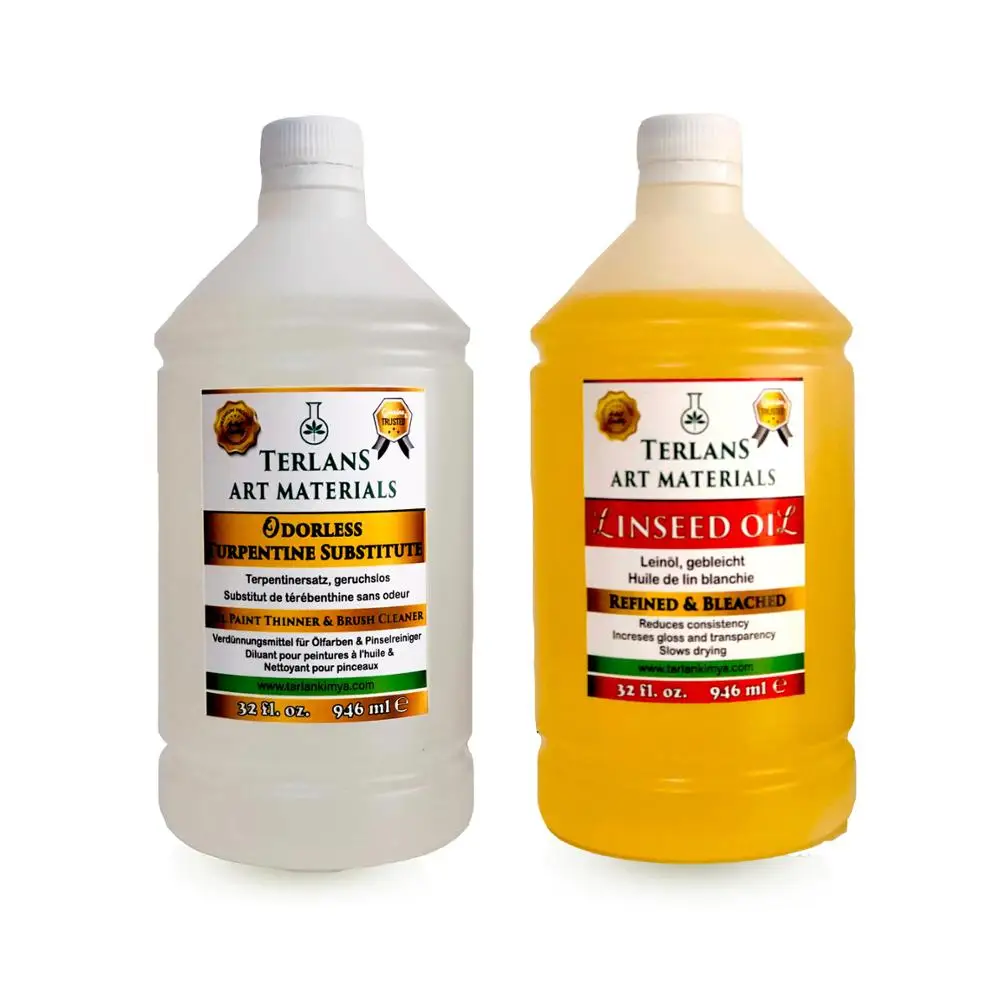 Терланс без запаха заменитель скипидара и льняное масло Рафинированный 2x946