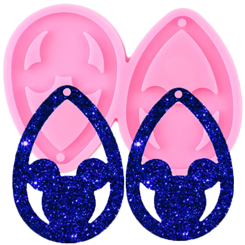 Блестящая силиконовая форма для мыши брелоки брелока подвеска полимерная глина