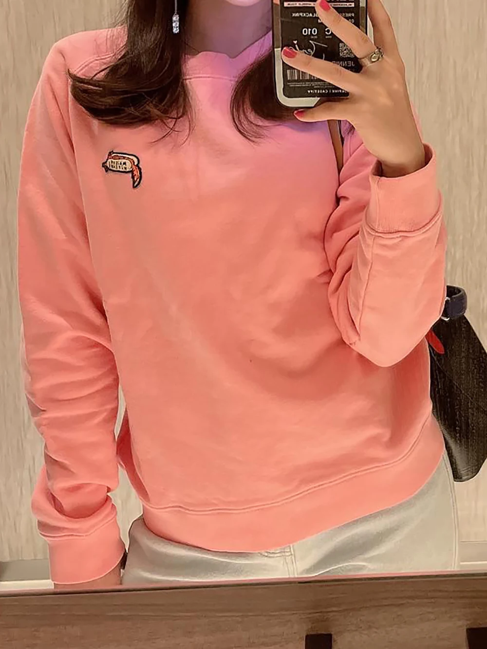 

ZESSAM Hot Dog Fox Letter Logo Embroidery Unisex Sweatshirts Women Long Sleeve Cotton Female Pullover Vintage Casual Lady Top
