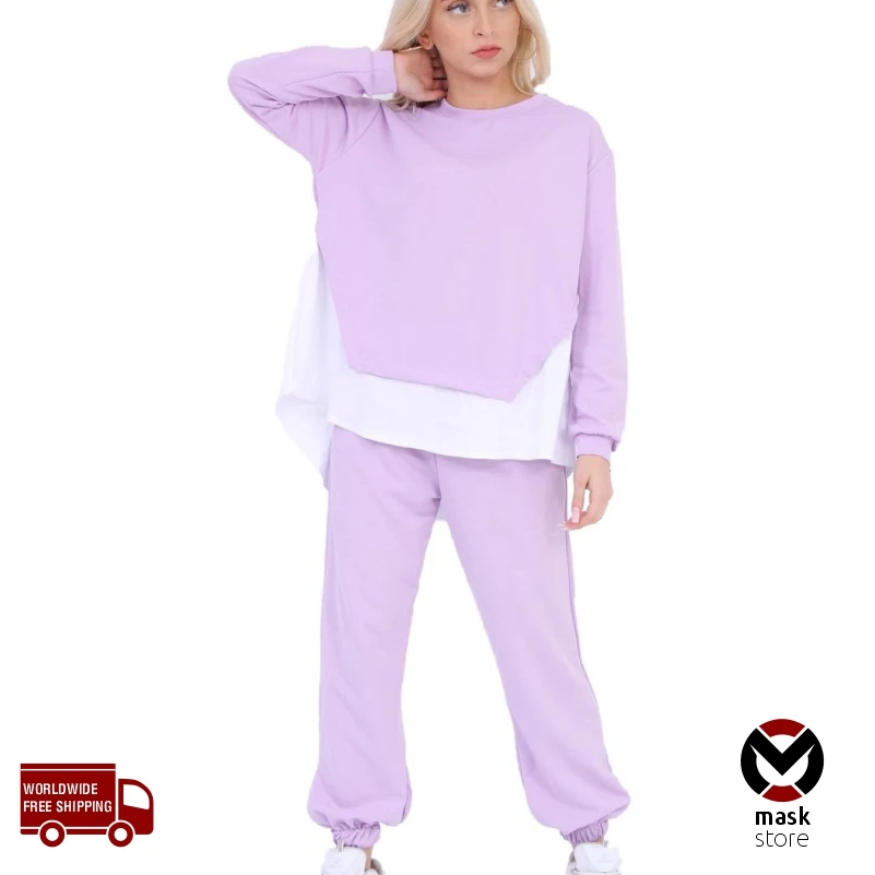 

New 2021 Casual Women Tracksuits Hooded Sweatshirts Autumn Winter Fleece Oversize Solid Pullovers Jackets Couple