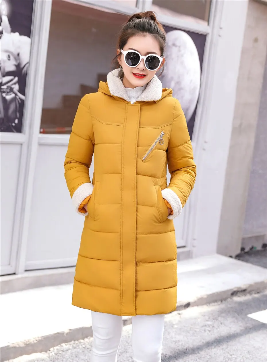 

Dugujunyi, новинка 2019, женские парки, Женское зимнее пальто, утолщенная хлопковая зимняя куртка, женская верхняя одежда, парки для женщин, зимняя ...