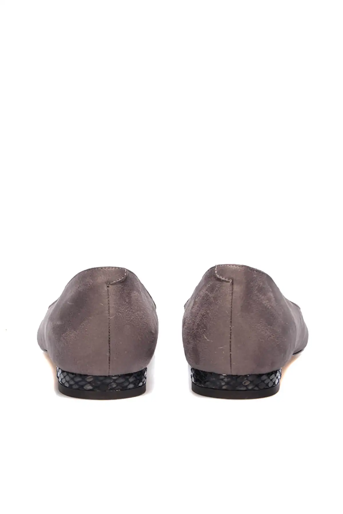 Жемчужно-серые женские балетки 120130008700 | Обувь