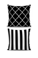 white black 2 pcs decorative 45x45 cm pillow case 2021 modern printgeometric stripeddirt stain repellent pillow case