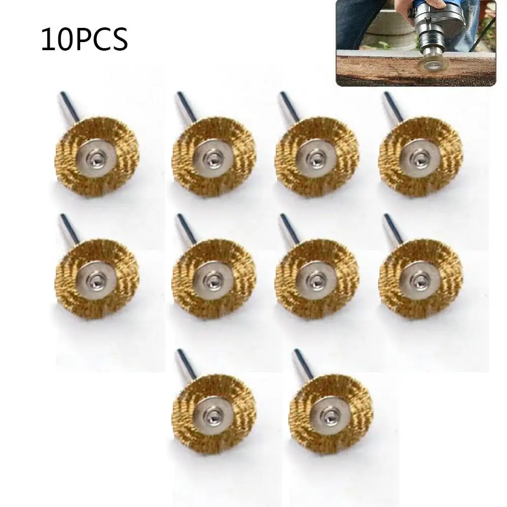 10 шт 25 мм Медь щетки колеса провода набор для роторный инструмент Die шлифовки