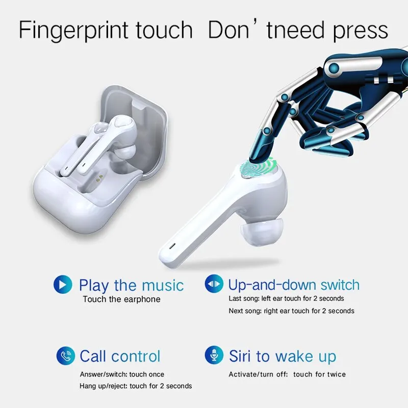 Беспроводные наушники Bluetooth 5 0 TWS спортивные стереонаушники беспроводные с