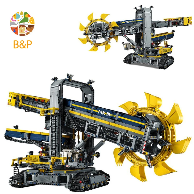 42055 3929 шт. серия Technic ковшовый колесный экскаватор строительные блоки кирпичи