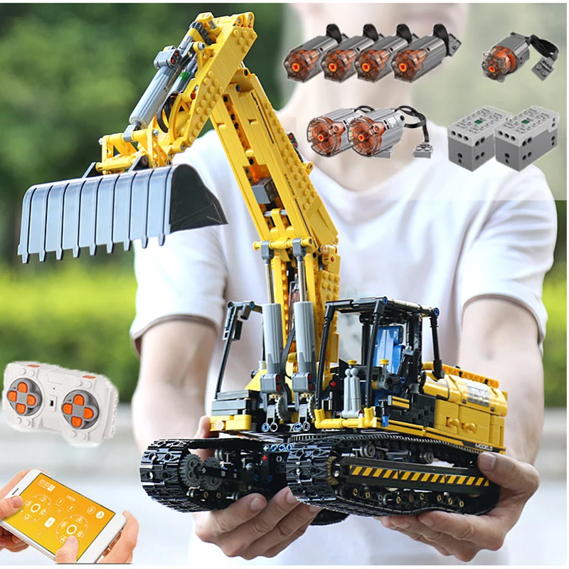 

MOULD KING 13112 High-Tech Car RC Motorized Excavator Bricks MOC Engineering Vehicle Building Blocks Toy for Kids Christmas Gift