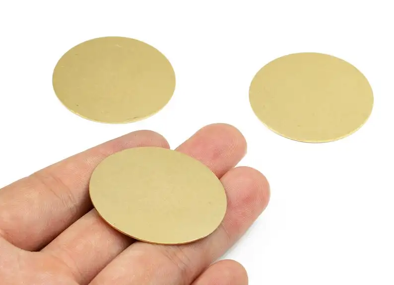 

Brass Round Blank - Raw Brass Big Round Blank - Brass Round Tag - Brass Stamping Tag - 6Pcs/Lot - 41x41x0.8mm - PP2407