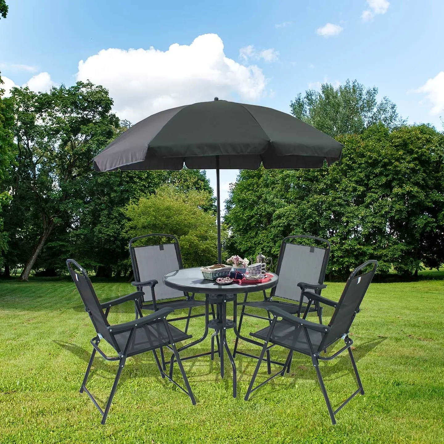 

Sunfun Umbrella Table and Chair Set