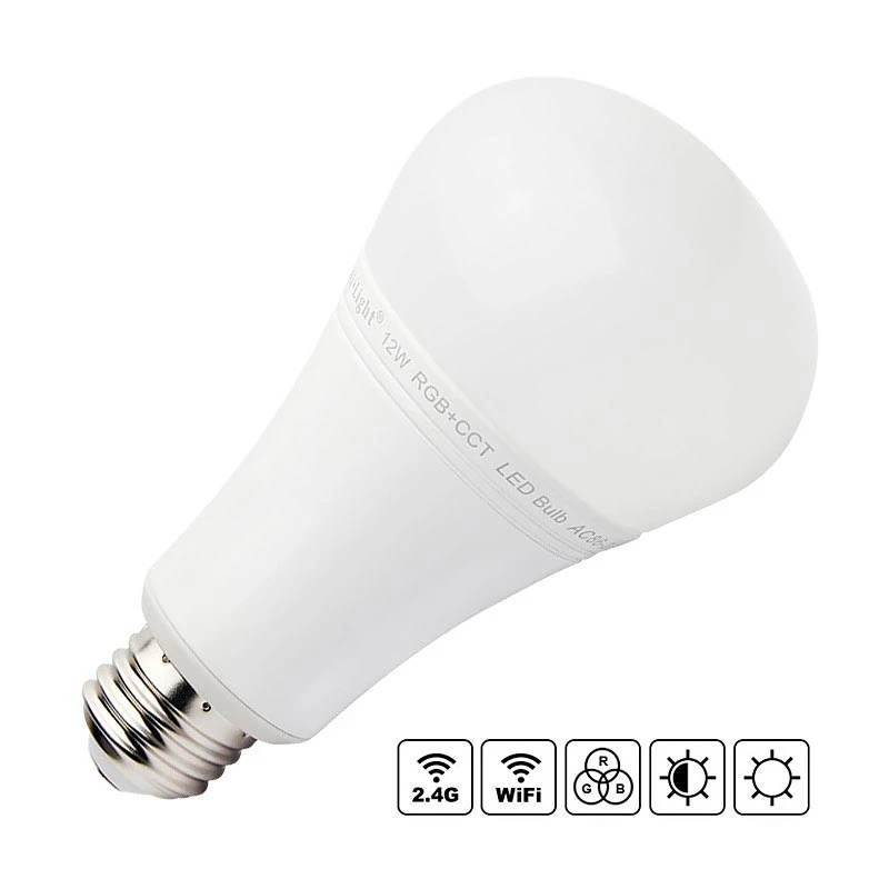 Светодиодный светильник E27 12 Вт RGB + CCT RF 2 4 ГГц Fut105|Светодиодные лампы и трубки| |