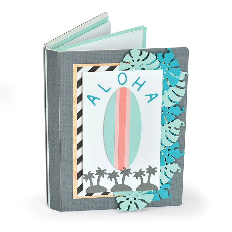 Металлические Вырубные штампы трафареты в рамке для создания тропических