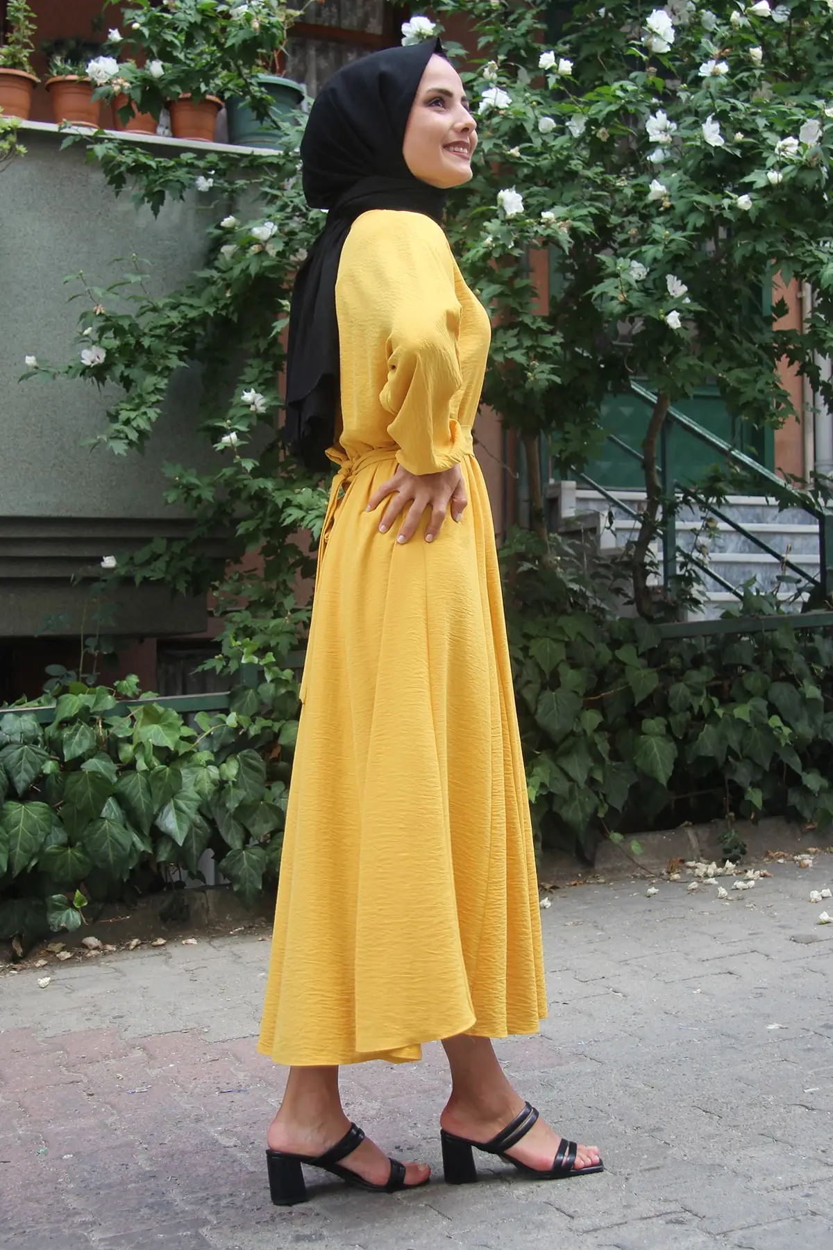 

Abaya Muslim women Maxi dress long sleeve solid color loose Nidhi turkey Dubai Islamic modest dress wear kaftan dress