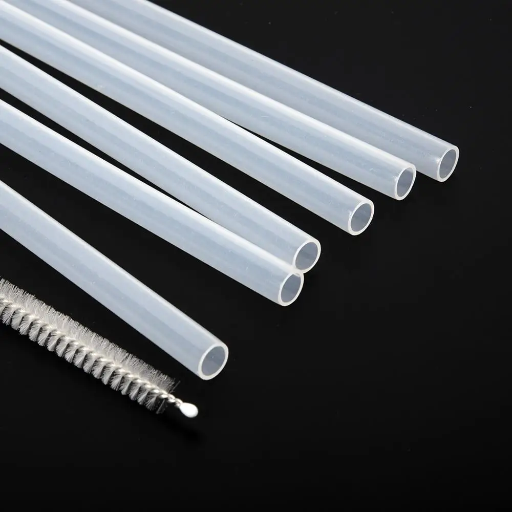 

Replacement 6x Straws +1x Cleaning Brush Set for Hydro Flask Wide Mouth Bottle High Quality durable plastic Straw Reusable Drink