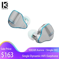 kbear aurora single dynamic hifi earphone in ear monitor magnetic nano titanium plated diaphragm earbuds headset headphone i3pro