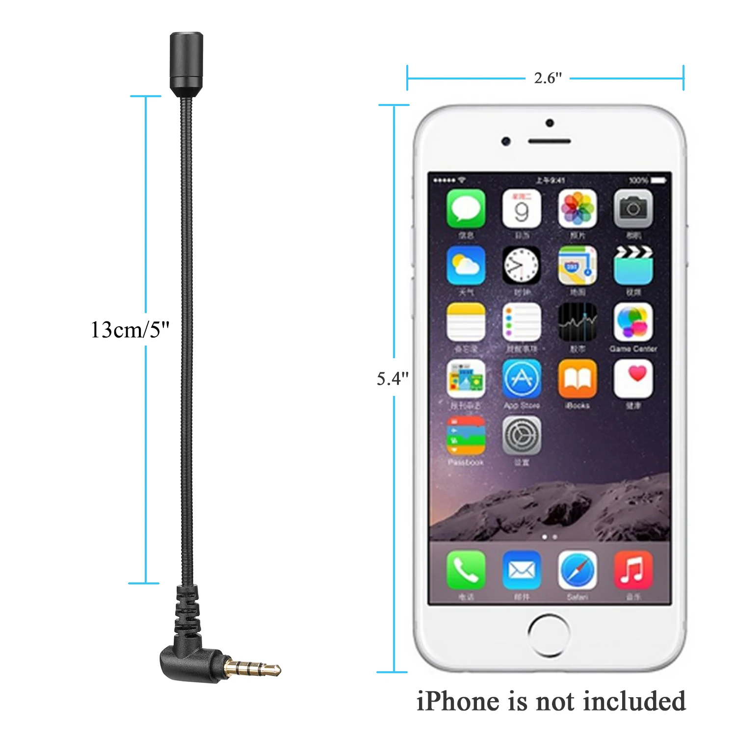

BOYA BY-UM4 3.5mm Omnidirectional Locking-Type Mini Gooseneck Flexible Audio Microphone for iOS iPhone PC Tablet