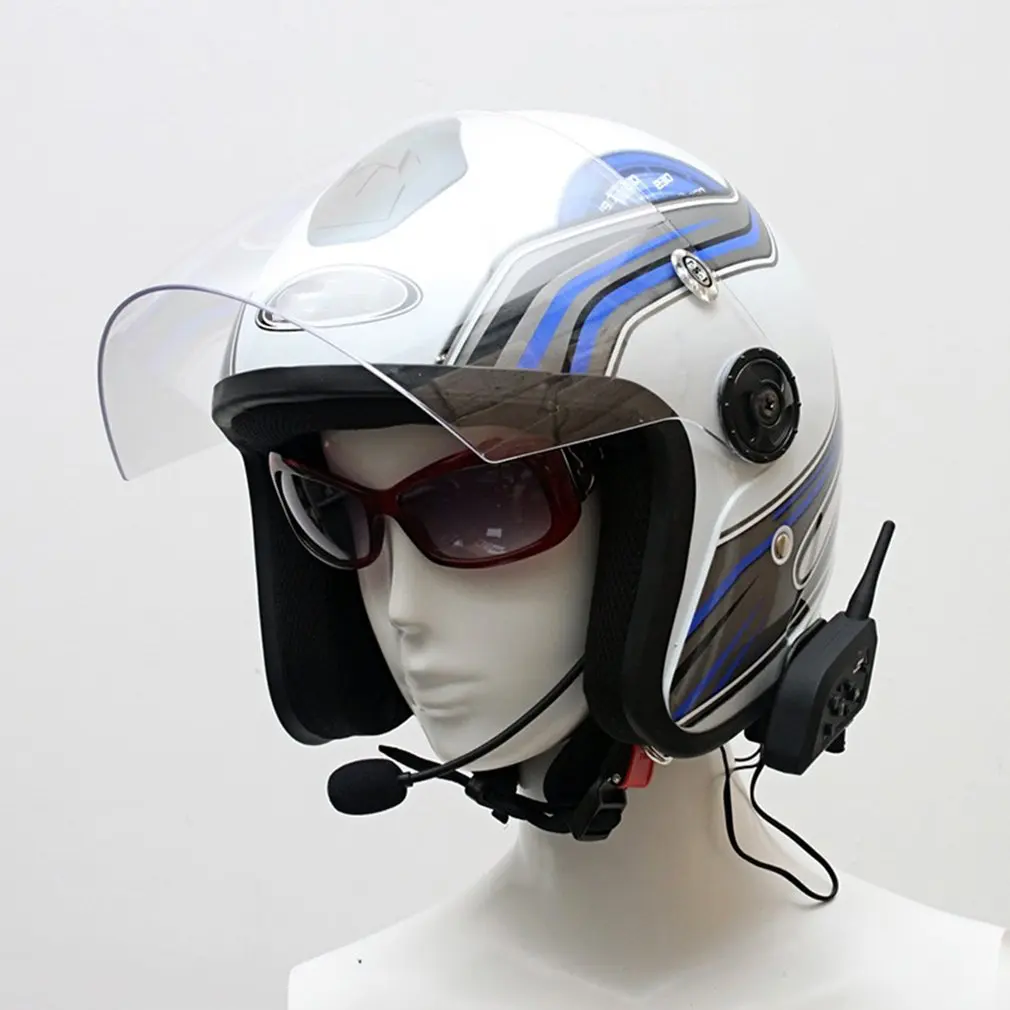 

V6-1200 Motorcycle Intercom Wireless Helmet Headset Meter Full Duplex Headphone Riders Talk Communicator For Skiing Motorbike