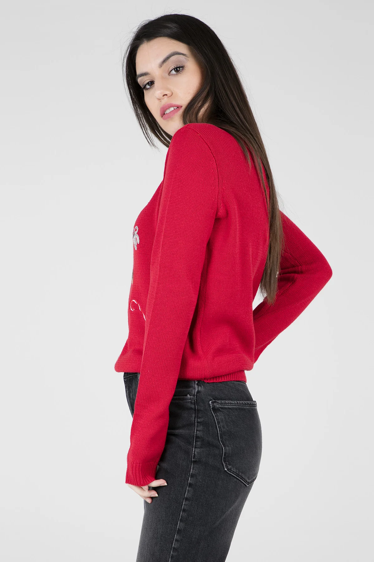 VERO FASHION VMCHRISTMAS Лоскутная LS блузка с круглым вырезом NVL женская кофта 10203113 |