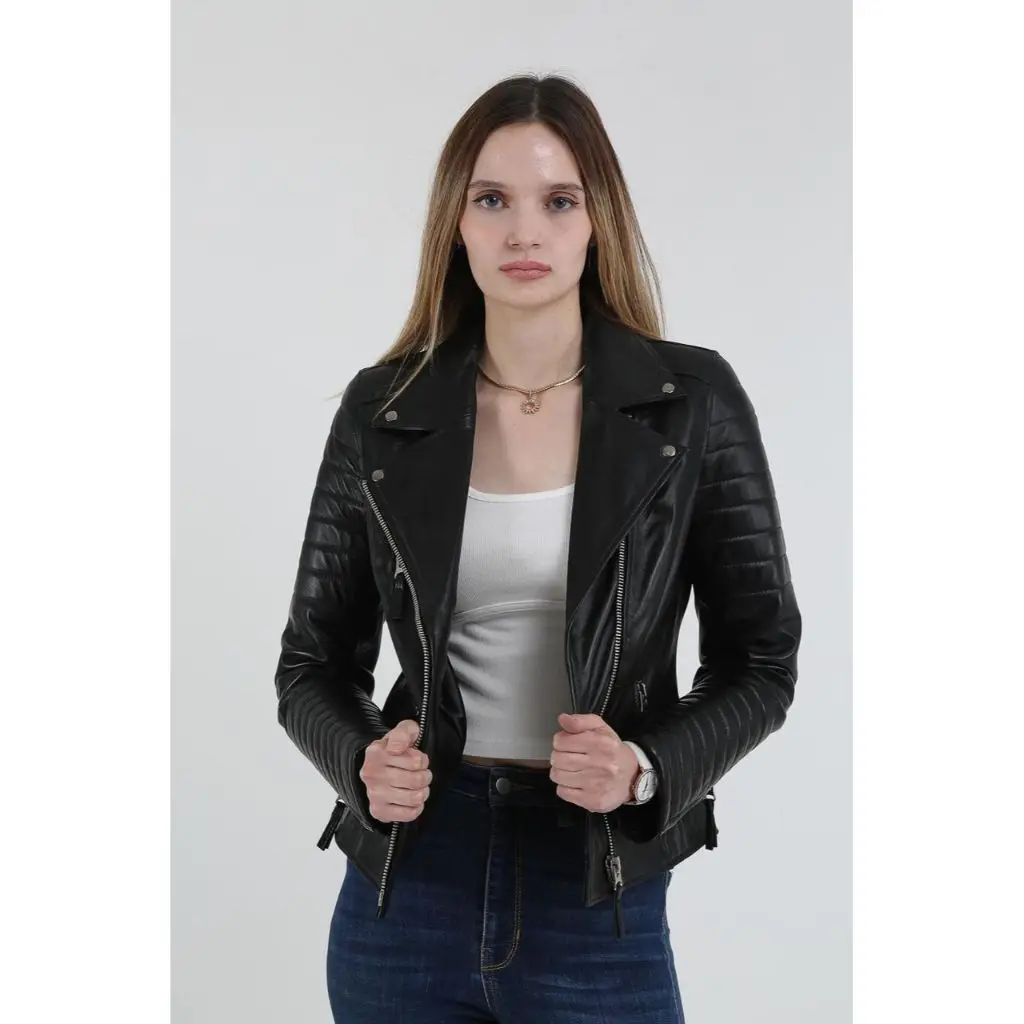 Women Leather Jacket Genuine Real Leather Jacket leather Coat lambskin coat Female Jacket Genuine Leather Women's Black Coat