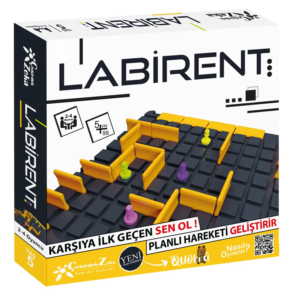 

Çekirdek Zeka LABYRINTH Mind Brain Board Game That Increases Maze Strategy Development Ability Made In Turkey