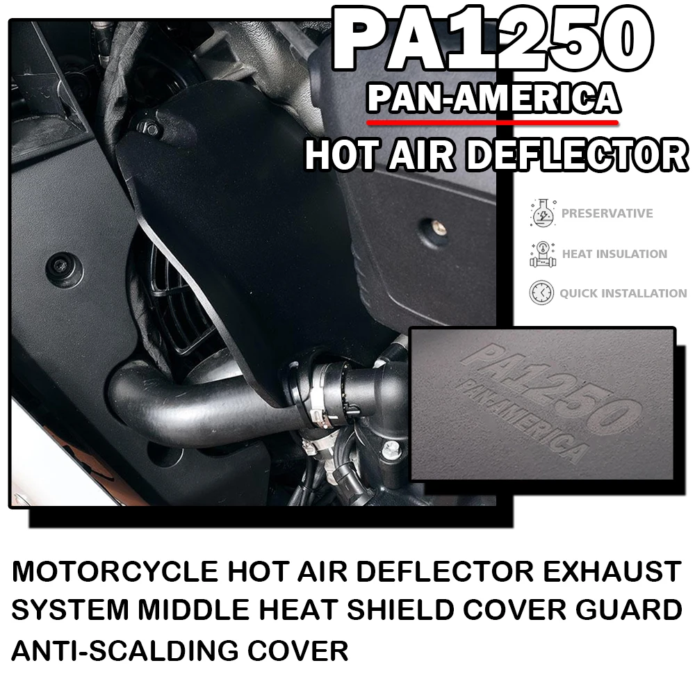 Pan America Accessories Heat Shield Hot Air Deflector Heat Shield Anti-Scalding Cover For PAN AMERICA 1250 S PA 1250 2021 2022