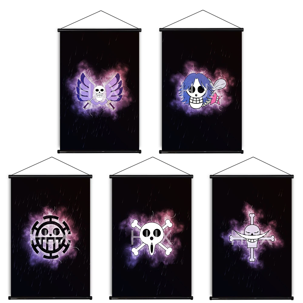 

One Piece Japane Anime Pirate Banner Cuadros Decorativos Quality Canvas Painting Wall Art Modern Mural ScrollChild Bedroom Gift