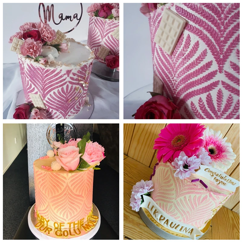 

1Pcs DIY Drawing Mold Template Cake Stencil Plastic Lace Cake Boder Stencils Wheat Spike Pattern
