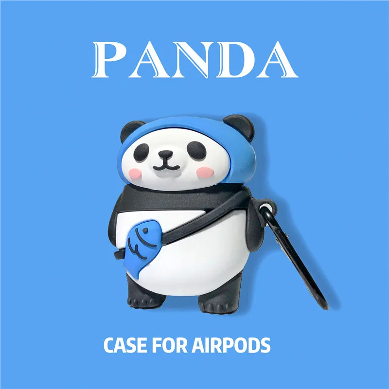 

Cute panda backpack cartoon silicone new airpods 123 generation suitable for Apple wireless bluetooth headset shell creativity
