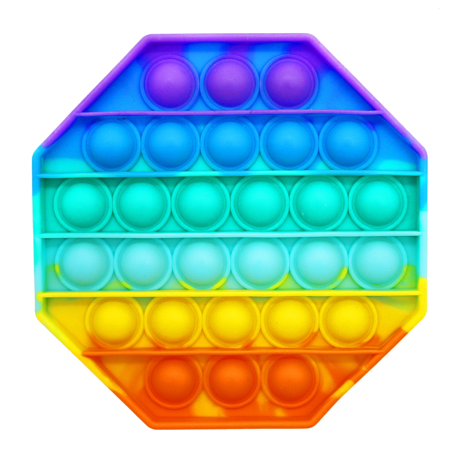Push Bubble Игрушка Антистресс Радужная Funny Sensors 8 угольник PushBubble