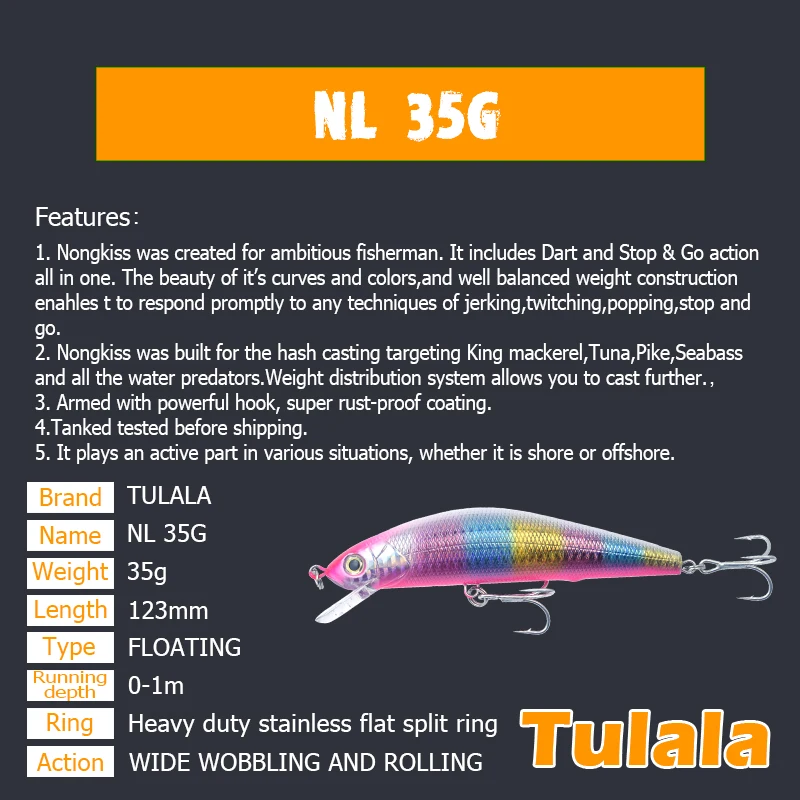 Tulala жесткая приманка, литая 35 г, Дуо, приманка, ложка, Шор, литье, свинцовая рыба, Морская рыбалка на щуку, приманка, снасти, вобберы, жесткие приманки