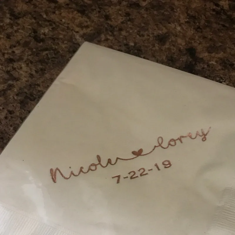 Персонализированные свадебные салфетки репетиционный ужин помолвечерние ринка