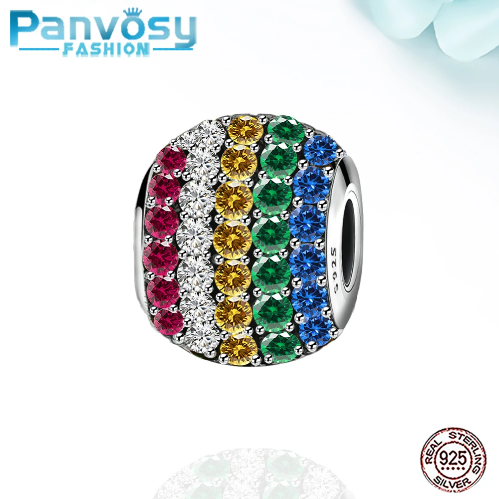 

Summer New 925 Sterling Silver CZ Bead DIY Fit Women Charms Silver 925 Original Bracelets 2020 Beads For Jewelry Making Gift